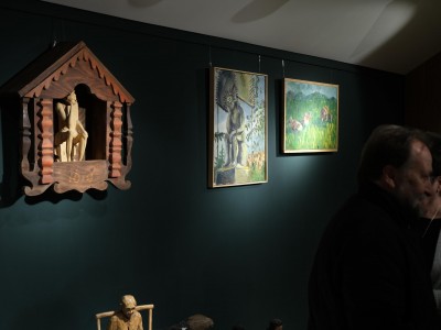 Vernissage of the exhibition ”Folk themes in the works od students of the T. Brzozowski State School of Fine Arts in Krosno” 1.04.2022-wernisaz-06.JPG