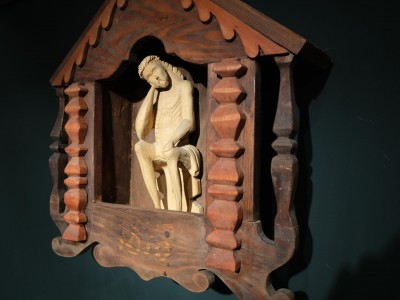 Vernissage of the exhibition ”Folk themes in the works od students of the T. Brzozowski State School of Fine Arts in Krosno” 1.04.2022-wernisaz-07.JPG