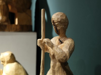 Vernissage of the exhibition ”Folk themes in the works od students of the T. Brzozowski State School of Fine Arts in Krosno” 1.04.2022-wernisaz-13.JPG