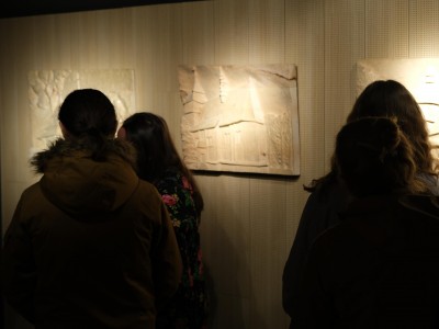 Vernissage of the exhibition ”Folk themes in the works od students of the T. Brzozowski State School of Fine Arts in Krosno” 1.04.2022-wernisaz-25.JPG