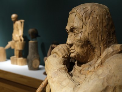 Vernissage of the exhibition ”Folk themes in the works od students of the T. Brzozowski State School of Fine Arts in Krosno” 1.04.2022-wernisaz-27.JPG